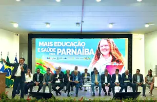 Deputado Rubens Vieira participa de agenda com ministro da Educação em Parnaíba (Foto: Reprodução)