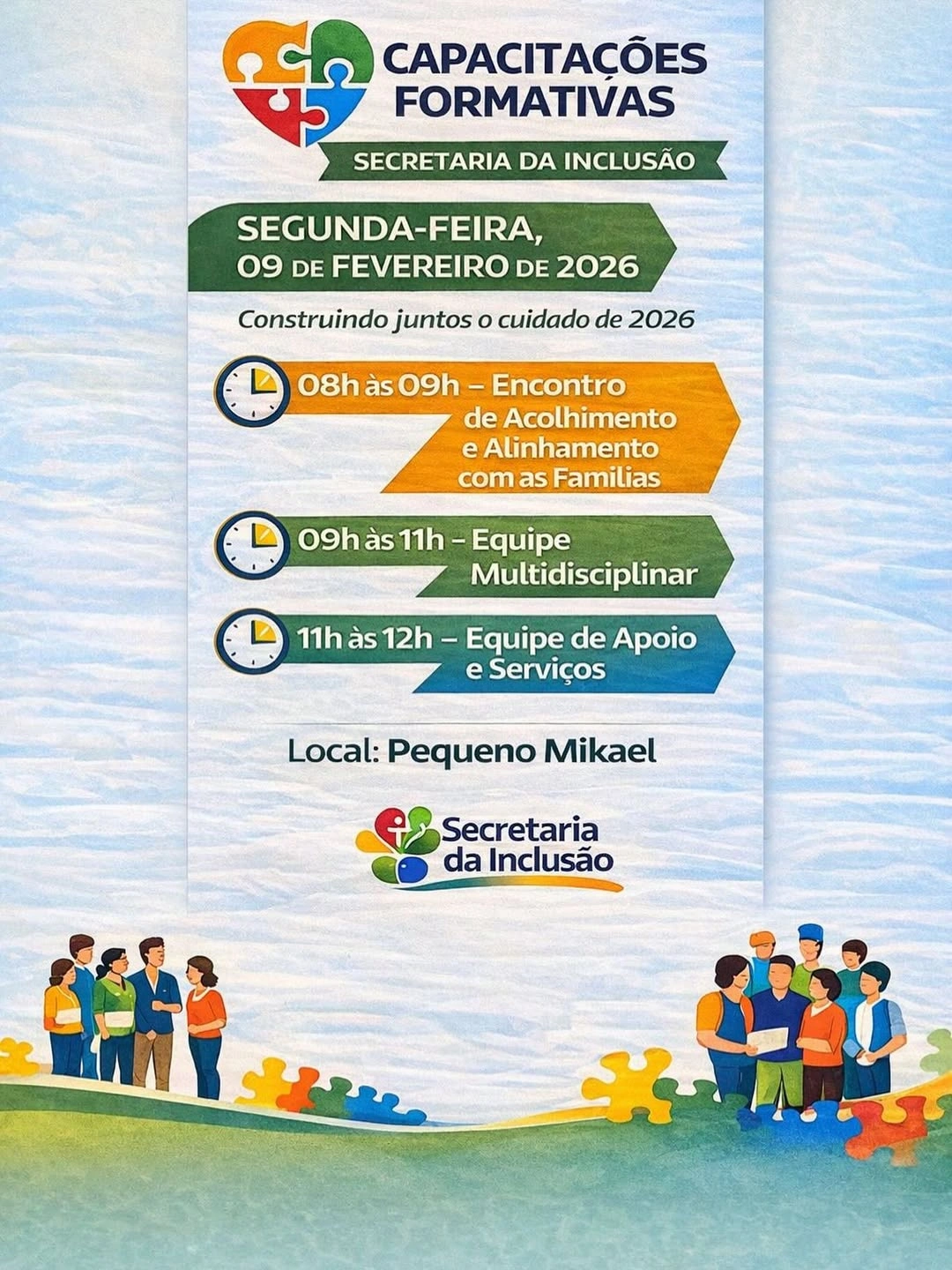 Dirceu Arcoverde realiza capacitações da Secretaria da Inclusão