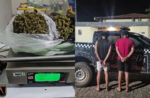 Dois jovens são presos com drogas para venda no carnaval em Paulistana (Foto: Divulgação/PMPI)
