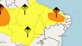 Domingo de Carnaval no Piauí tem alerta de chuvas fortes e ventos de até 100 km (Foto: Reprodução)