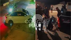 Dupla suspeita de série de assaltos é presa na zona Sul de Teresina (Foto: Reprodução)