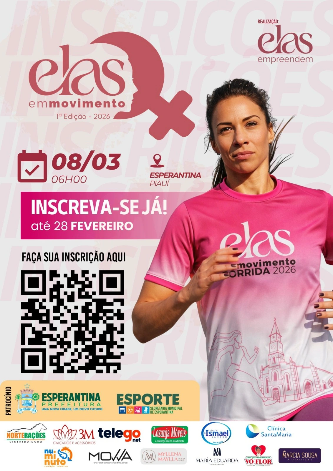 Esperantina realiza 1ª edição da corrida “Elas em Movimento” no dia 8 de março