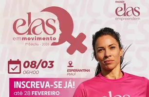 Esperantina realiza 1ª edição da corrida “Elas em Movimento” no dia 8 de março (Foto: Reprodução)