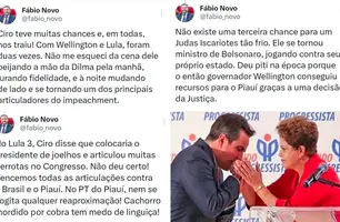 Fábio Novo reage a articulações de Ciro e descarta reaproximação do PT no Piauí (Foto: Reprodução)