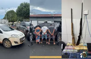 Força Tática prende trio e apreende armas e drogas no Sul do PI (Foto: Reprodução)
