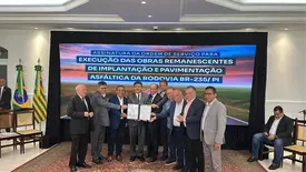 Governo do Piauí inicia pavimentação histórica de 60 km da BR-235 (Foto: Conecta Piauí)