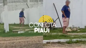 Homem é flagrado se masturbando próximo a escola estadual no litoral do Piauí (Foto: Reprodução)