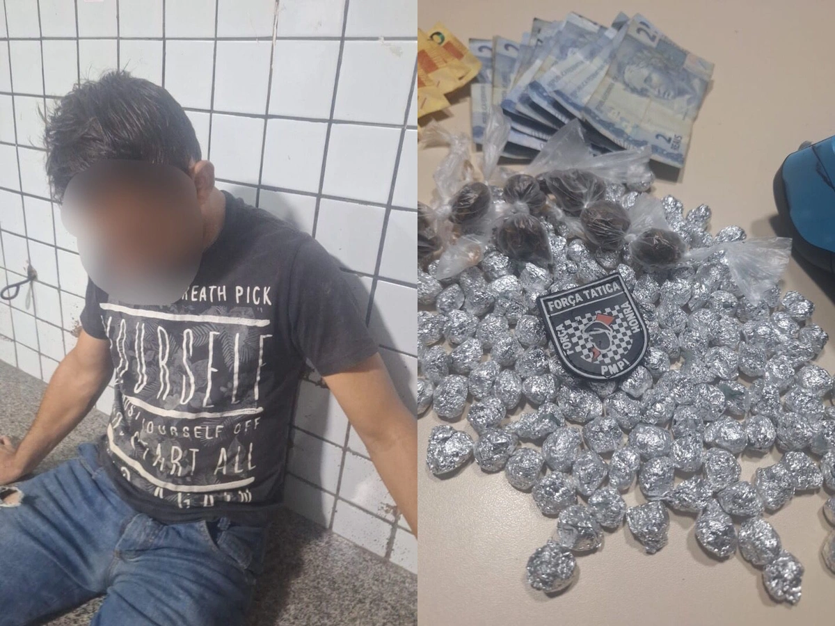 Homem é preso com 172 pedras de crack na Vila Andaraí, em Teresina