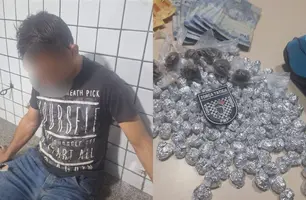 Homem é preso com 172 pedras de crack na Vila Andaraí, em Teresina (Foto: Reprodução)