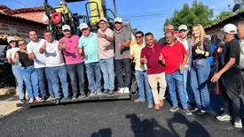 Hugo Napoleão recebe obras de pavimentação, orla e praça central (Foto: Reprodução/Redes Sociais)