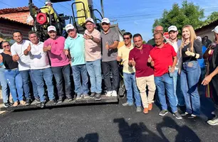 Hugo Napoleão recebe obras de pavimentação, orla e praça central (Foto: Reprodução/Redes Sociais)