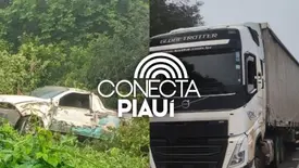 Idosa morre após colisão entre ambulância e caminhão no Piauí (Foto: Reprodução)