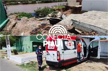 Idoso cai em vala às margens do Rio Igaraçu e é socorrido em Parnaíba