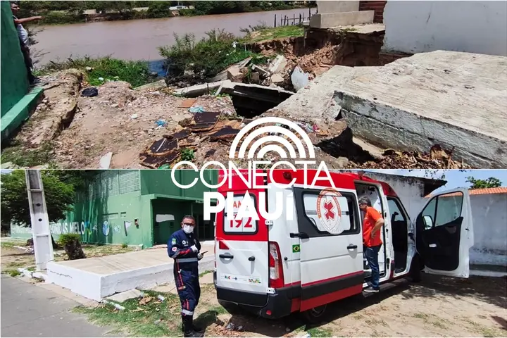 Idoso cai em vala às margens do Rio Igaraçu e é socorrido em Parnaíba