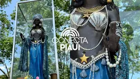 Imagem de Iemanjá é novamente depredada em Teresina (Foto: Reprodução)