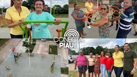 Janaínna Marques participa de entrega da Academia da Saúde em Monsenhor Gil (Foto: Reprodução)