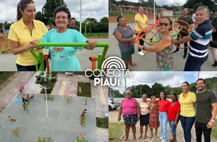 Janaínna Marques participa de entrega da Academia da Saúde em Monsenhor Gil (Foto: Reprodução)
