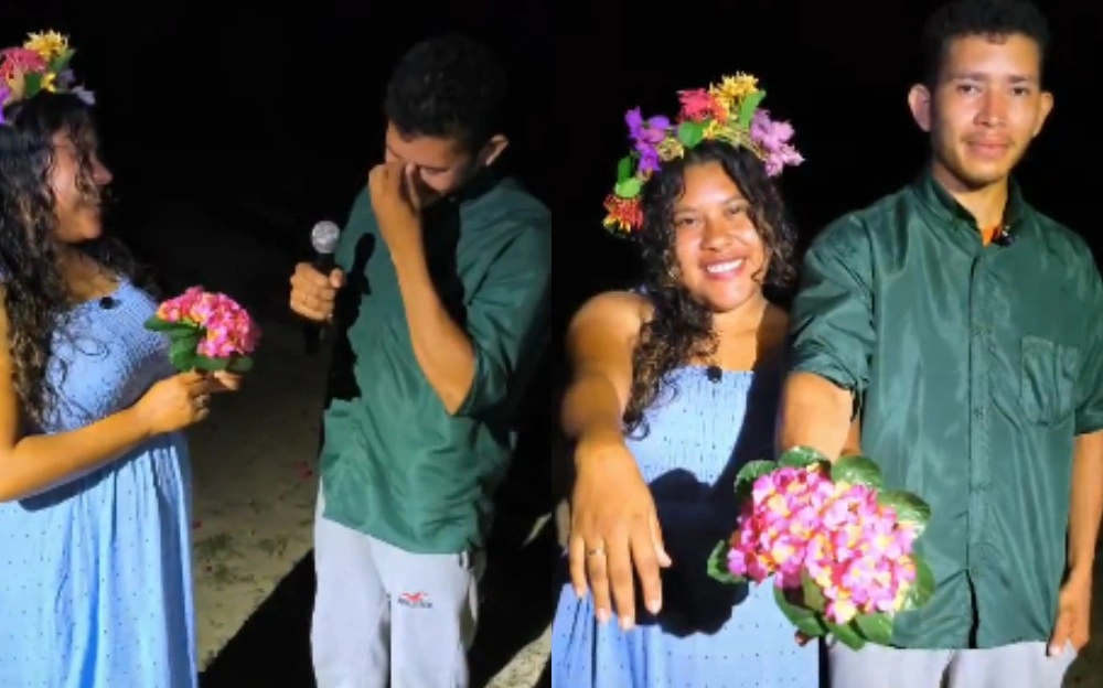 Jovem é pedida em casamento durante retiro de Carnaval no meio da floresta