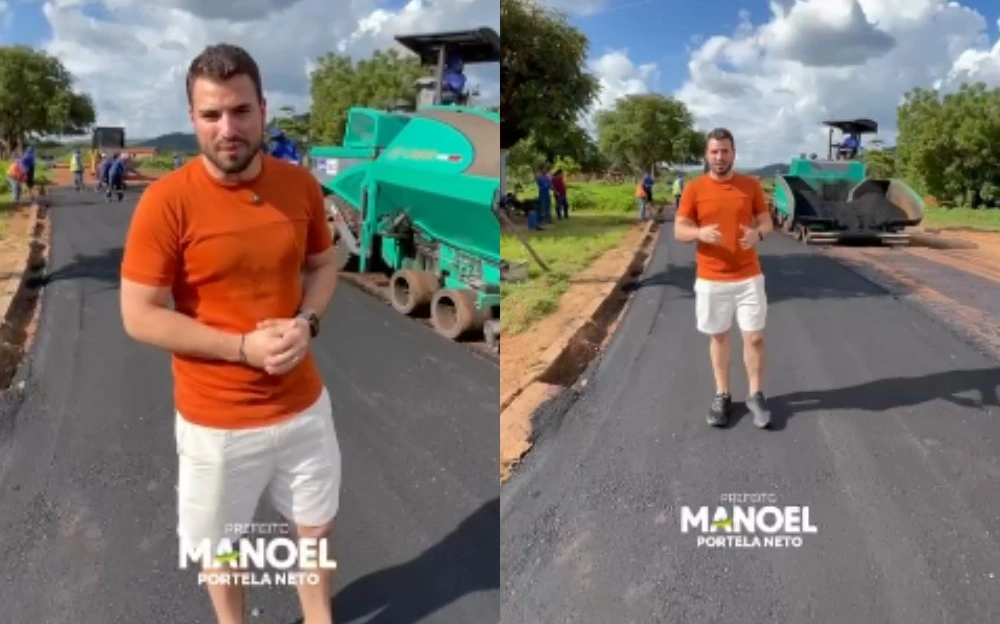 Manoel Portela acelera asfalto e amplia obras em Aroazes