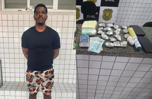 Maranhense conhecido como 'Filho do Gau' é preso com drogas e arma em Parnaíba (Foto: Divulgação/PMPI)