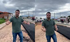 Mesmo no Carnaval, prefeito acompanha obra de R$ 3,4 milhões em Aroazes