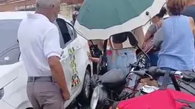 Motociclista fica gravemente ferido após colisão com táxi na zona Norte de Teresina (Foto: Reprodução)