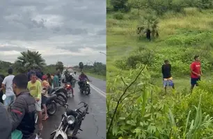 Motociclista morre após perder controle do veículo e sair da pista em Campo Maior (Foto: Reprodução/Portal IG Notícia)