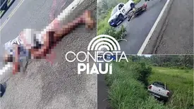 Motociclista tem perda destroçada após colisão com carro na BR-316 (Foto: Reprodução)