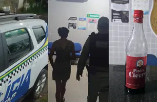 Mulher é conduzida por abandono de incapaz em Nossa Senhora de Nazaré (Foto: Reprodução)