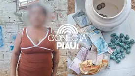 Mulher é detida com drogas durante operação na zona Sul (Foto: Reprodução)