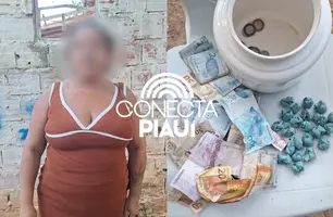 Mulher é detida com drogas durante operação na zona Sul (Foto: Reprodução)