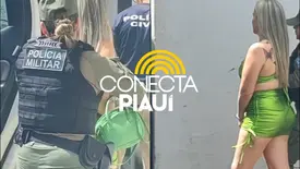 Mulher é presa com maconha durante abordagem no Centro de Teresina (Foto: Repórter 12/Conecta Piauí)