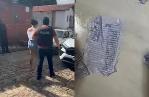 Mulher é presa por tráfico de drogas em operação do DENARC na zona Sul de Teresina (Foto: Divulgação/SSP-PI)