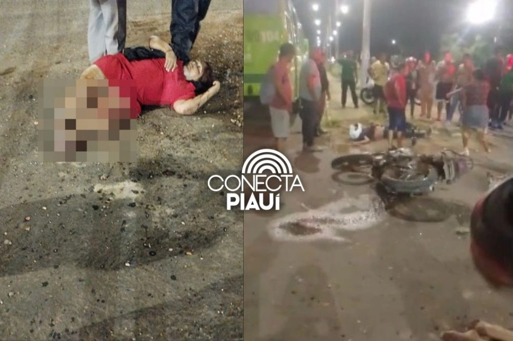 Mulher sofre fratura exposta após colisão com ônibus na zona Norte de Teresina