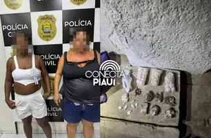 Mulheres são presas com mais de 600 porções de crack no Centro de Teresina (Foto: Reprodução)