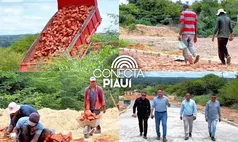 Obra de calçamento avança na comunidade Nova Esperança, em Alvorada do Gurguéia