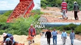 Obra de calçamento avança na comunidade Nova Esperança, em Alvorada do Gurguéia (Foto: Divulgação)