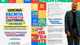 Oficina gratuita ensina escrita de projetos culturais em Teresina (Foto: Reprodução)