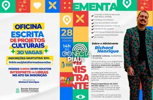 Oficina gratuita ensina escrita de projetos culturais em Teresina (Foto: Reprodução)