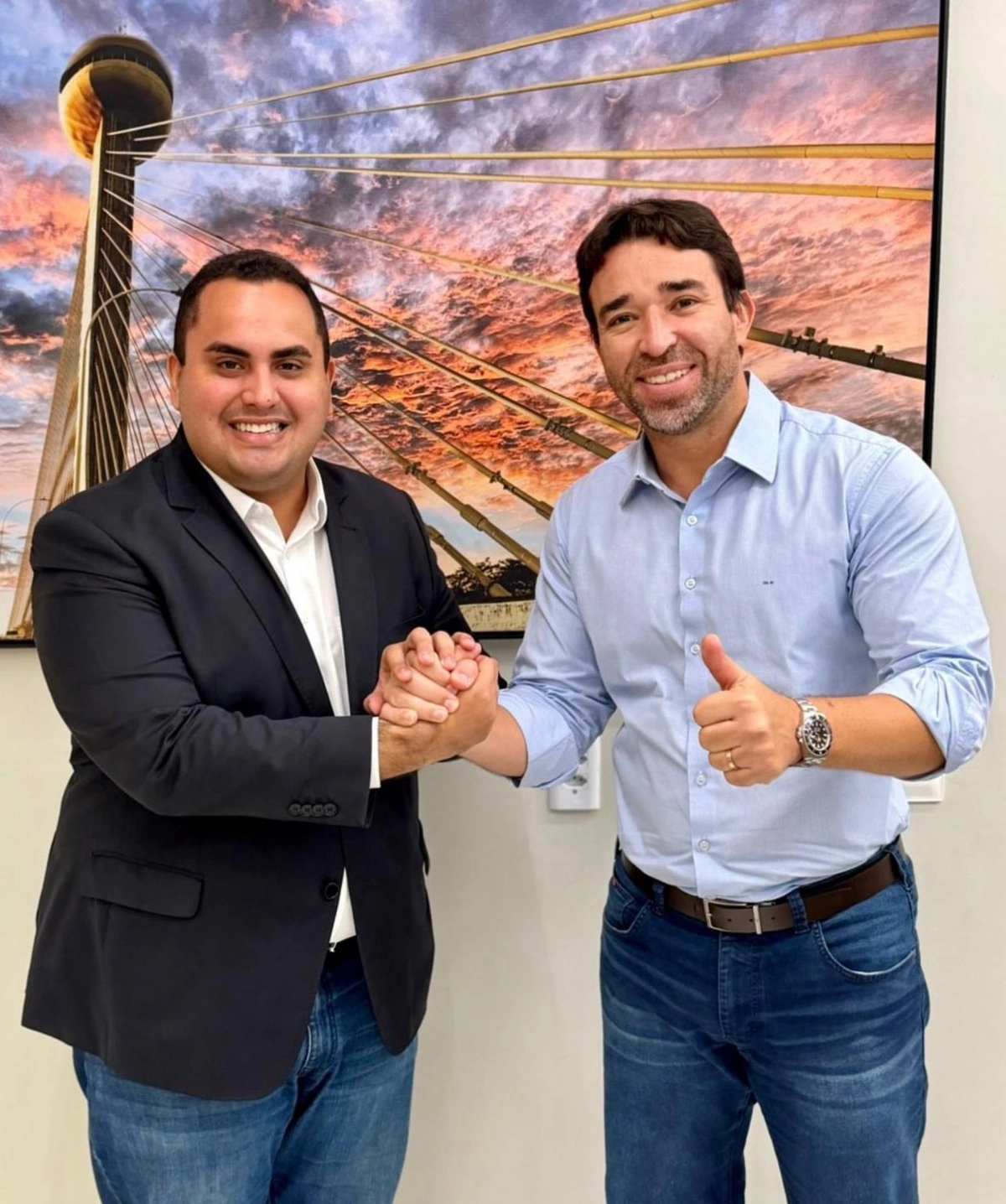 Os deputados estaduais Georgiano Neto e Marden Menezes em clique especial