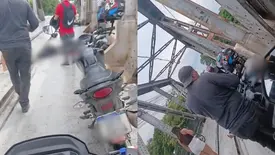 Passageira em moto morre após acidente na Ponte Metálica, entre Teresina e Timon (Foto: Reprodução)