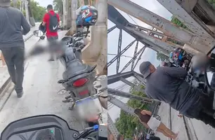 Passageira em moto morre após acidente na Ponte Metálica, entre Teresina e Timon (Foto: Reprodução)