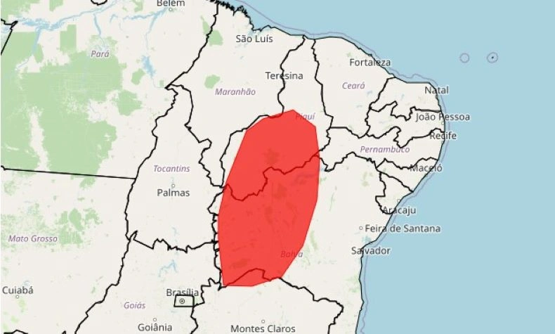 Piauí mantém três alertas de chuva e tempestade no fim de semana