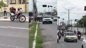 Piloto de motolância do Samu fratura perna após série de acidentes em Teresina (Foto: Reprodução)