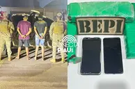 PM apreende cerca de 3 kg de maconha e prende dupla na PI-460 em Picos