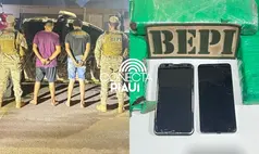PM apreende cerca de 3 kg de maconha e prende dupla na PI-460 em Picos
