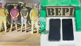 PM apreende cerca de 3 kg de maconha e prende dupla na PI-460 em Picos (Foto: Ascom/SSP-PI)