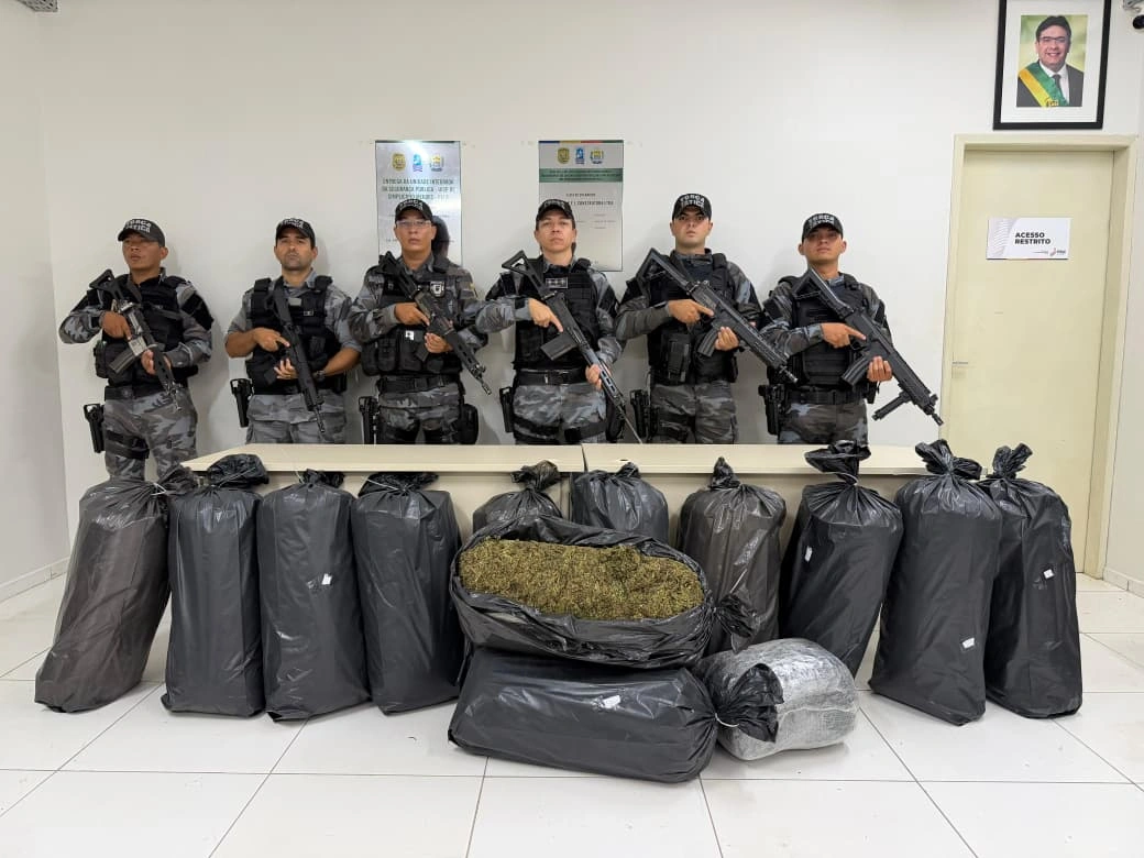 PM intercepta carreta e apreende 121 kg de maconha na PI-143, no Sul do Piauí