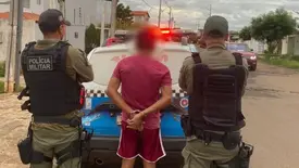 PM prende suspeito após denúncia de tentativa de estupro em Bocaína (Foto: Reprodução)