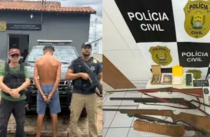 Polícia Civil prende suspeito por tráfico e apreende armas em Anísio de Abreu (Foto: Reprodução)
